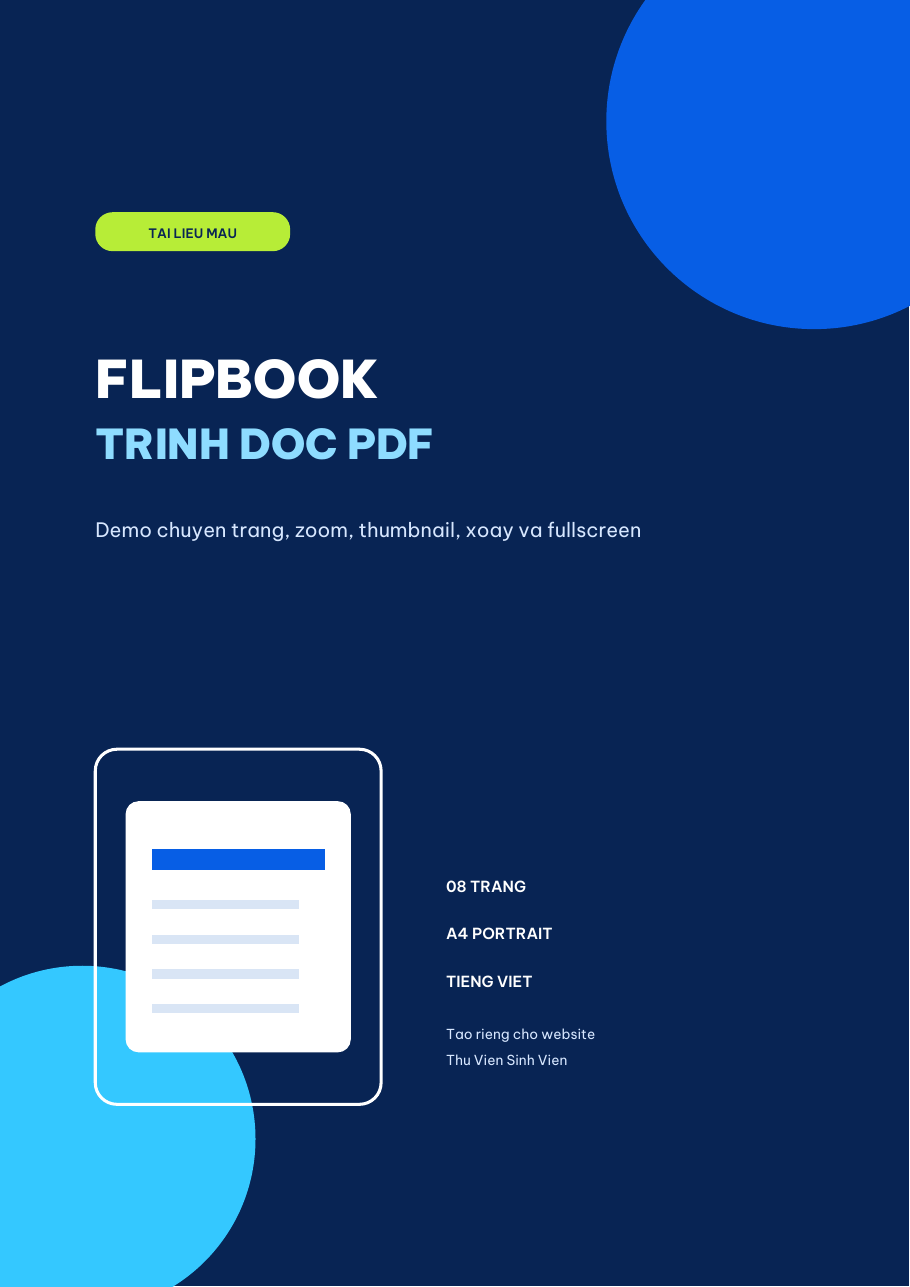 Demo Flipbook PDF hoàn chỉnh